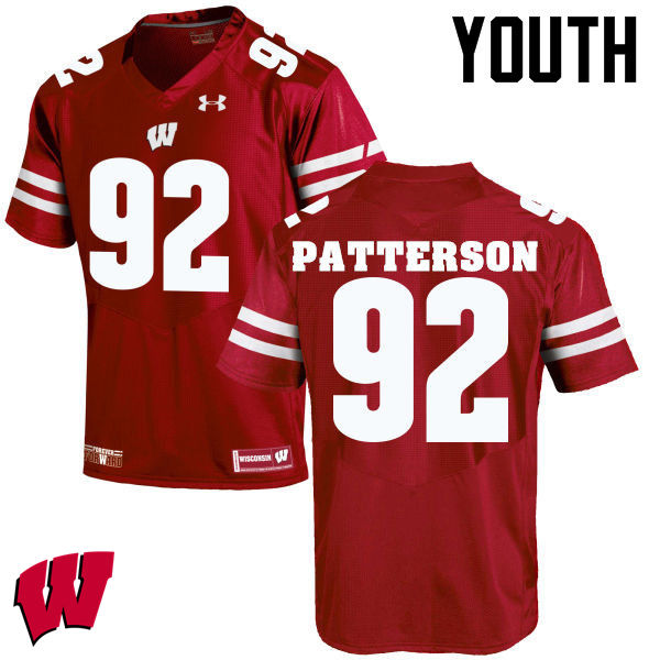 Wisconsin Badgers Youth #92 Jeremy Patterson NCAA Under Armour Authentic Red College Stitched Football Jersey IS40D20JJ